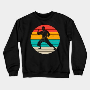 Krate Fighter Vintage Karateka Sunset MMA Crewneck Sweatshirt